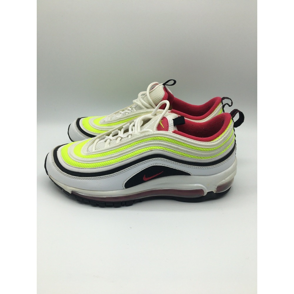 Nike Air Max 97 White/Pink/Volt CJ9978-100 youth 7